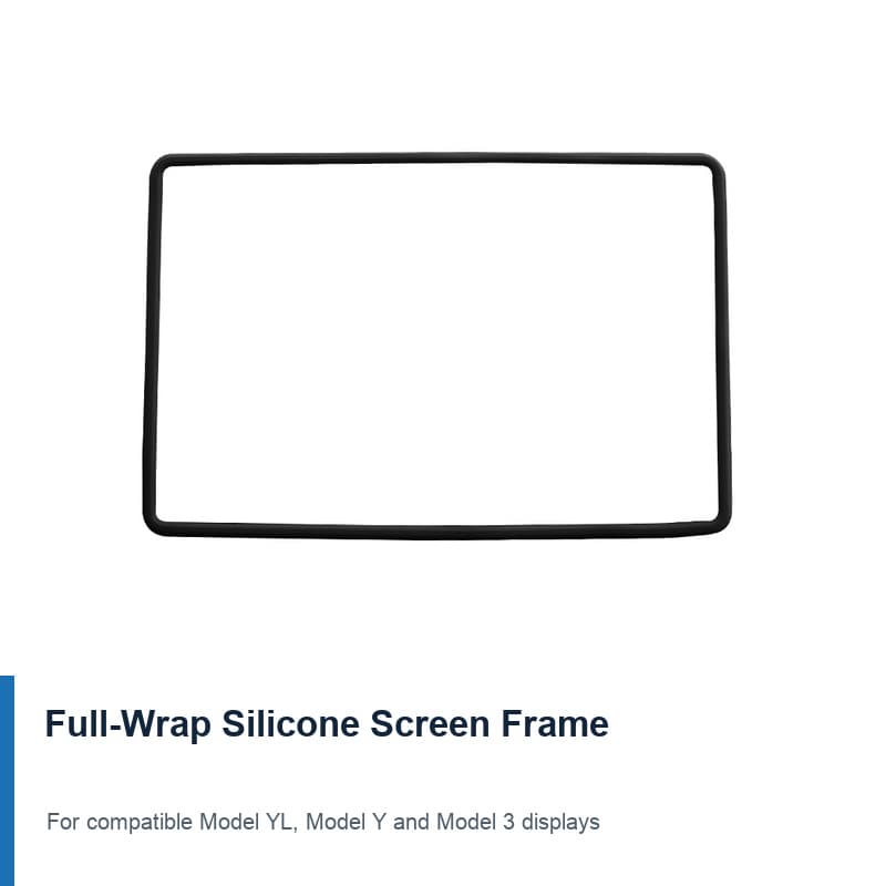 TINKON full-wrap silicone center display protective frame for Tesla Model YL, Model Y and Model 3