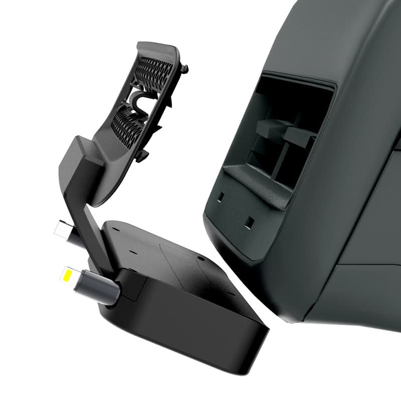 TINKON rear air vent charging hub with retractable cables for compatible Tesla Model 3 and Model Y interiors - additional view 3