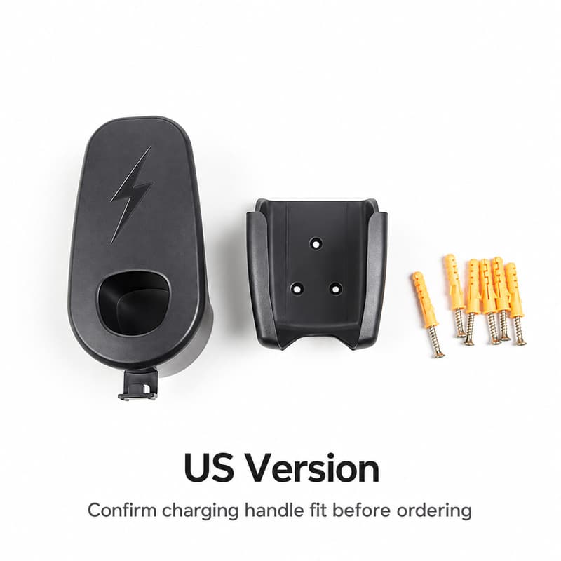 TINKON wall-mounted charging cable organizer and handle holster set for compatible Tesla charging hardware - additional view 3