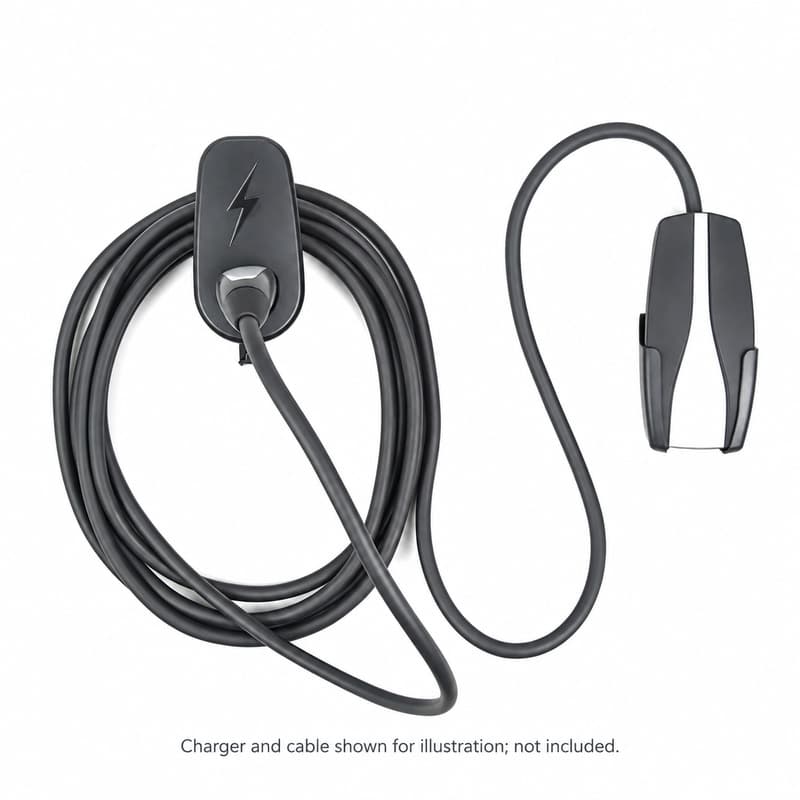 TINKON wall-mounted charging cable organizer and handle holster set for compatible Tesla charging hardware - additional view 4