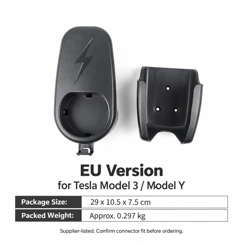 TINKON wall-mounted charging cable organizer and handle holster set for compatible Tesla charging hardware - additional view 5