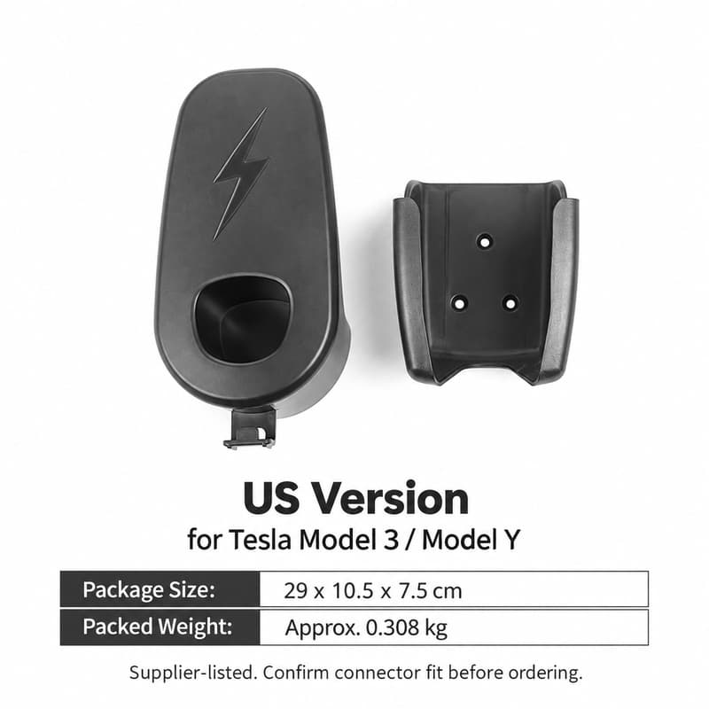TINKON wall-mounted charging cable organizer and handle holster set for compatible Tesla charging hardware - additional view 6