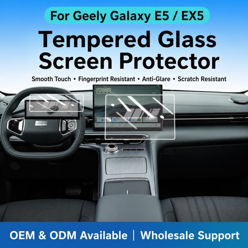 TINKON tempered glass screen protector for Geely Galaxy E5 and EX5