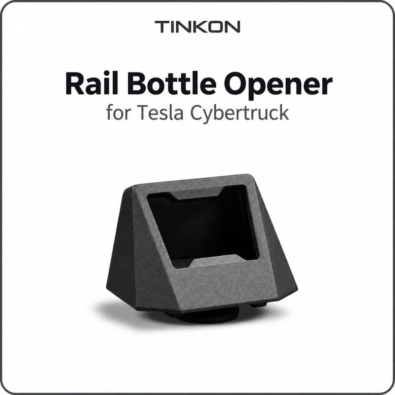 TINKON bed rail bottle opener accessory for Tesla Cybertruck