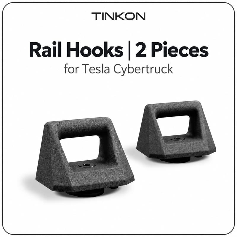 TINKON two-piece bed rail hook set for Tesla Cybertruck