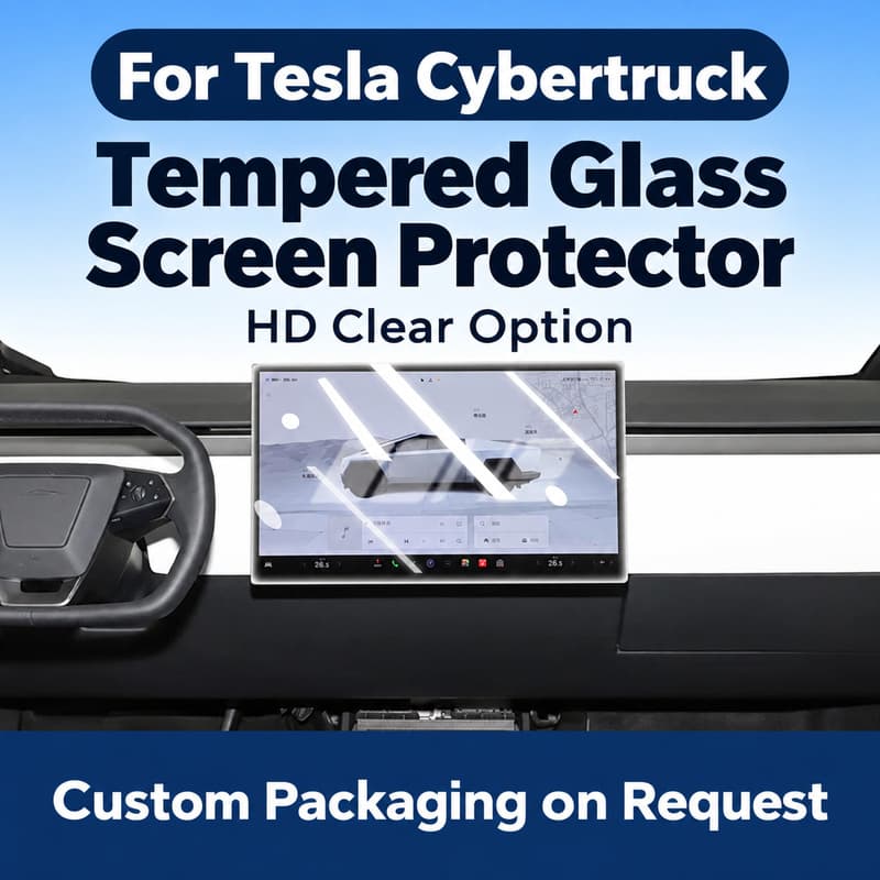 TINKON tempered glass front display protector for Tesla Cybertruck