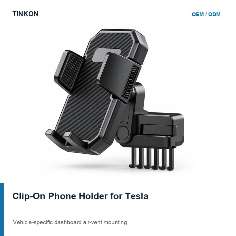TINKON clip-on air vent phone holder for Tesla Model 3 and Model Y
