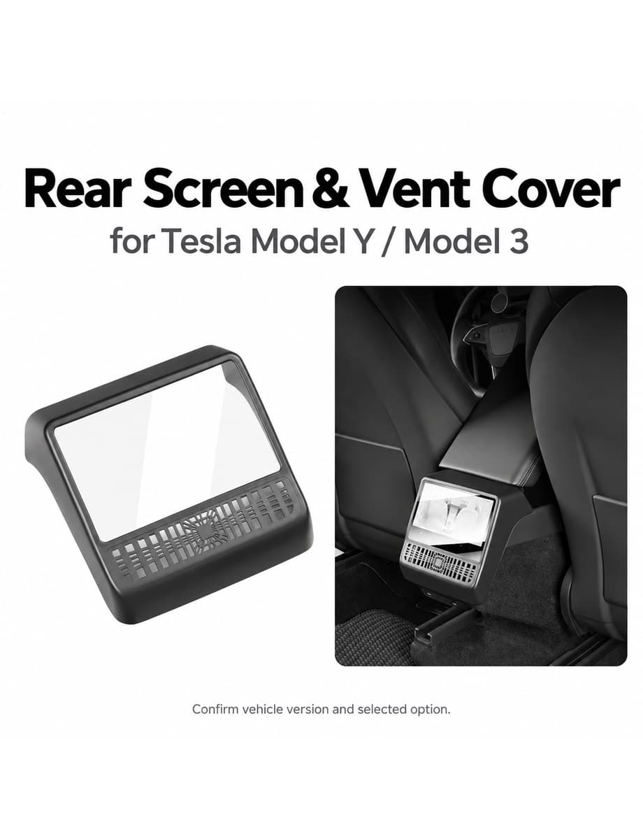TINKON rear screen and air vent protective cover for Tesla Model Y and Model 3