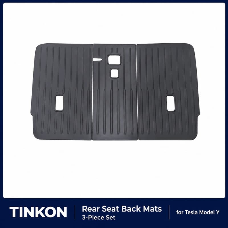 TINKON three-piece rear seat back protection mat set for Tesla Model Y