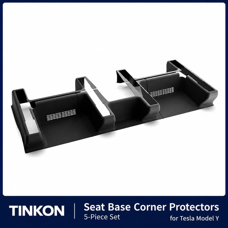 TINKON five-piece seat base corner protector set for Tesla Model Y