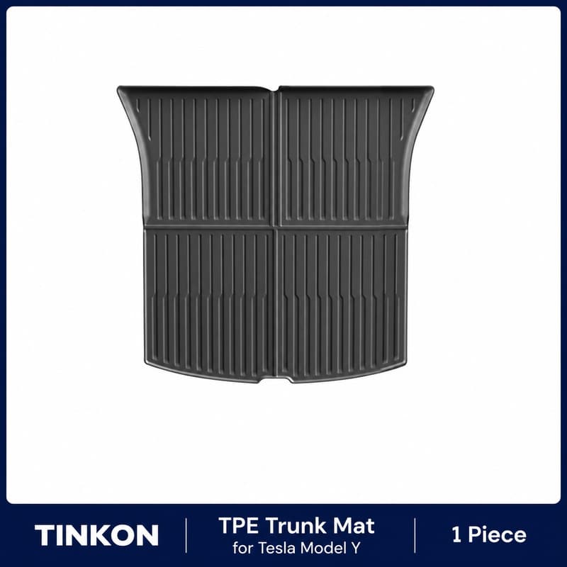 TINKON vehicle-specific TPE cargo trunk mat for Tesla Model Y