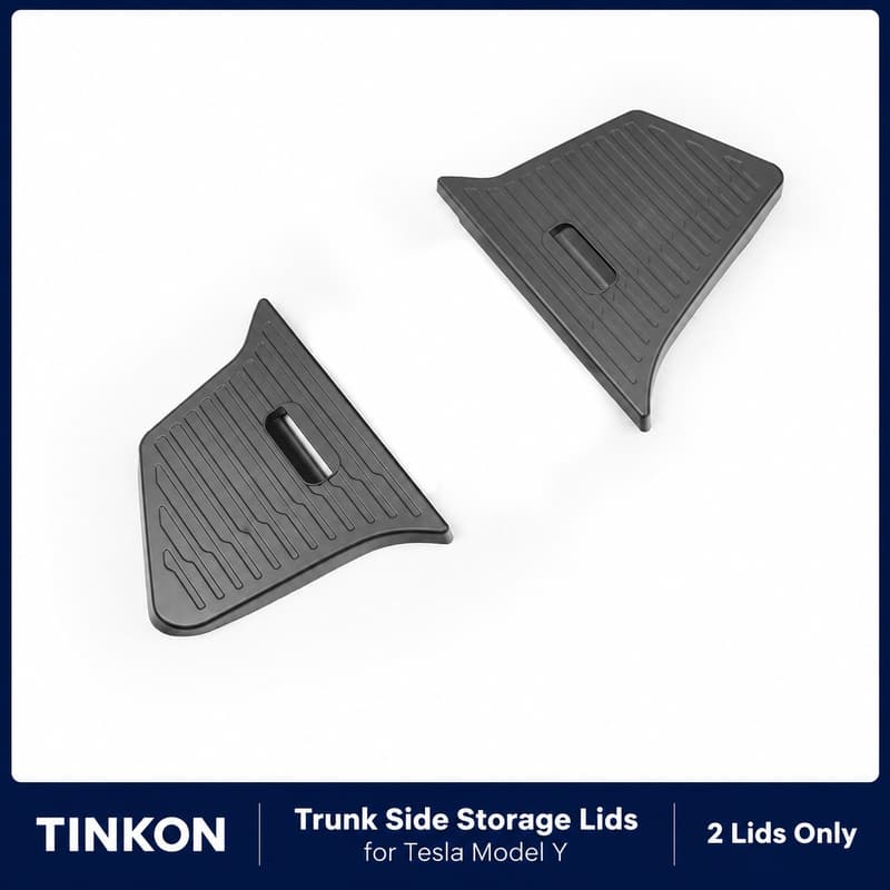 TINKON two-piece trunk side storage lid set for Tesla Model Y
