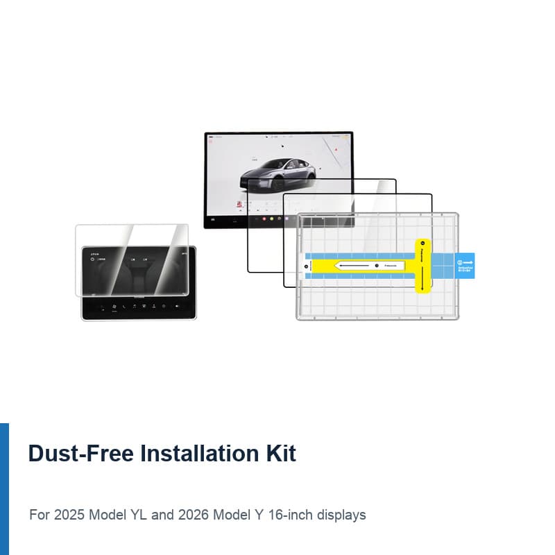 TINKON dust-free installation screen protector kit for Tesla Model YL and Model Y displays