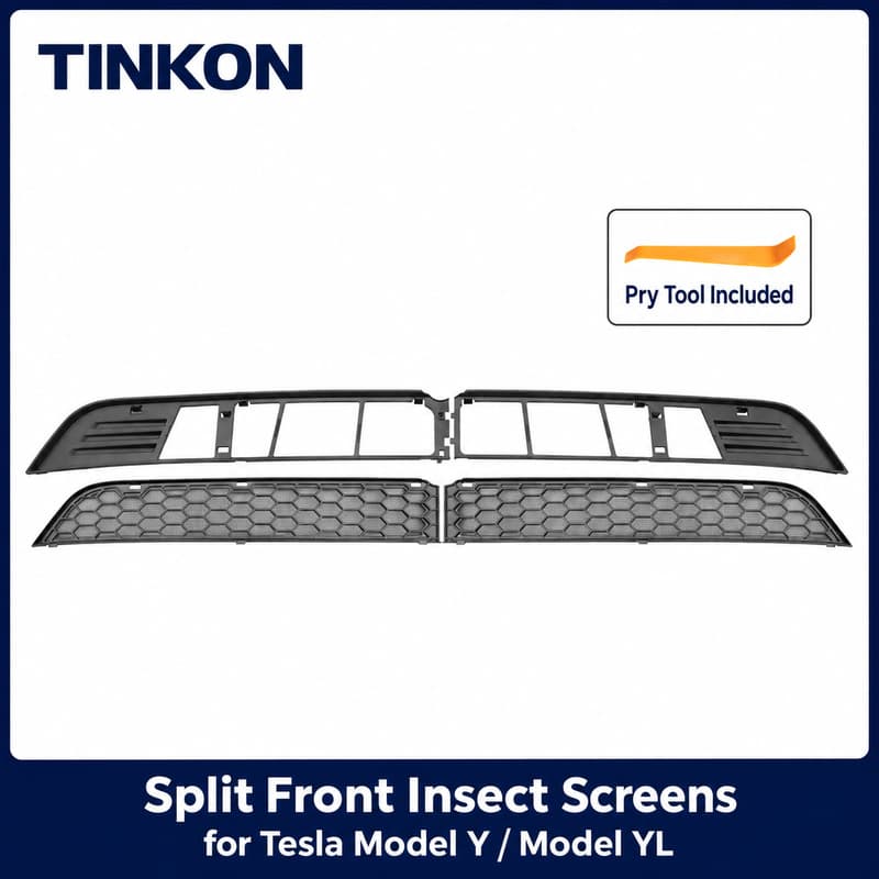 TINKON split front insect screen set for Tesla Model Y and Model YL